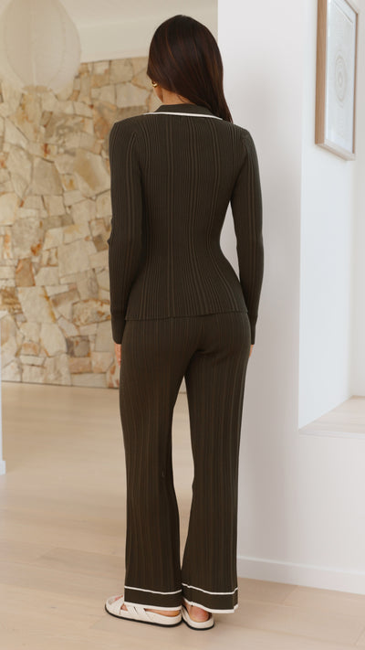 Load image into Gallery viewer, Kahua Long Sleeve Top - Khaki
