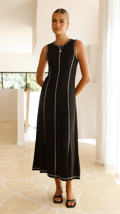 Load image into Gallery viewer, Shauna Maxi Dress - Black - Billy J
