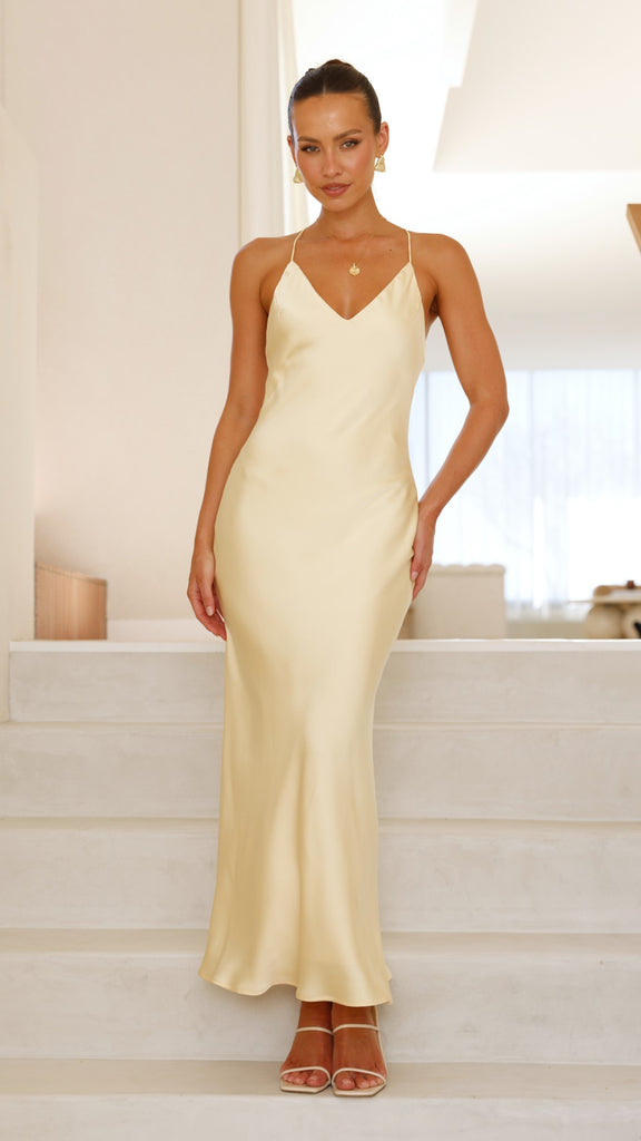 Ember Maxi Dress - Yellow - Billy J