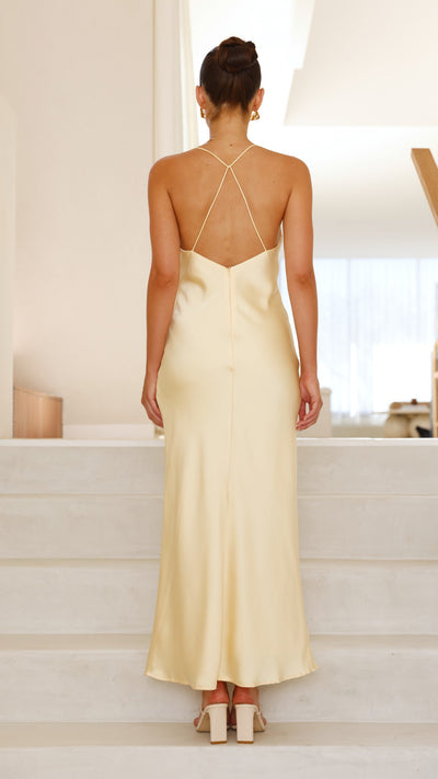 Load image into Gallery viewer, Ember Maxi Dress - Yellow - Billy J
