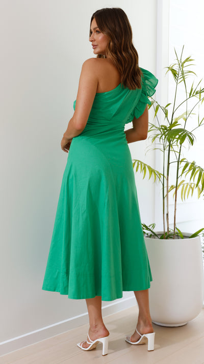 Load image into Gallery viewer, Stassie Midi Dress - Green
