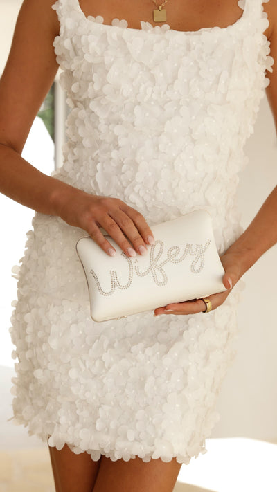 Load image into Gallery viewer, Wifey Satin Clutch - Gold - Billy J
