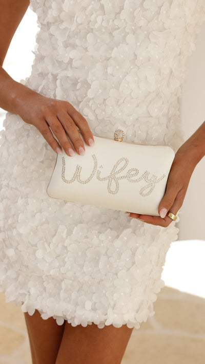 Load image into Gallery viewer, Wifey Satin Clutch - Gold - Billy J
