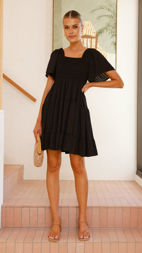 Sammi Mini Dress - Black - Billy J