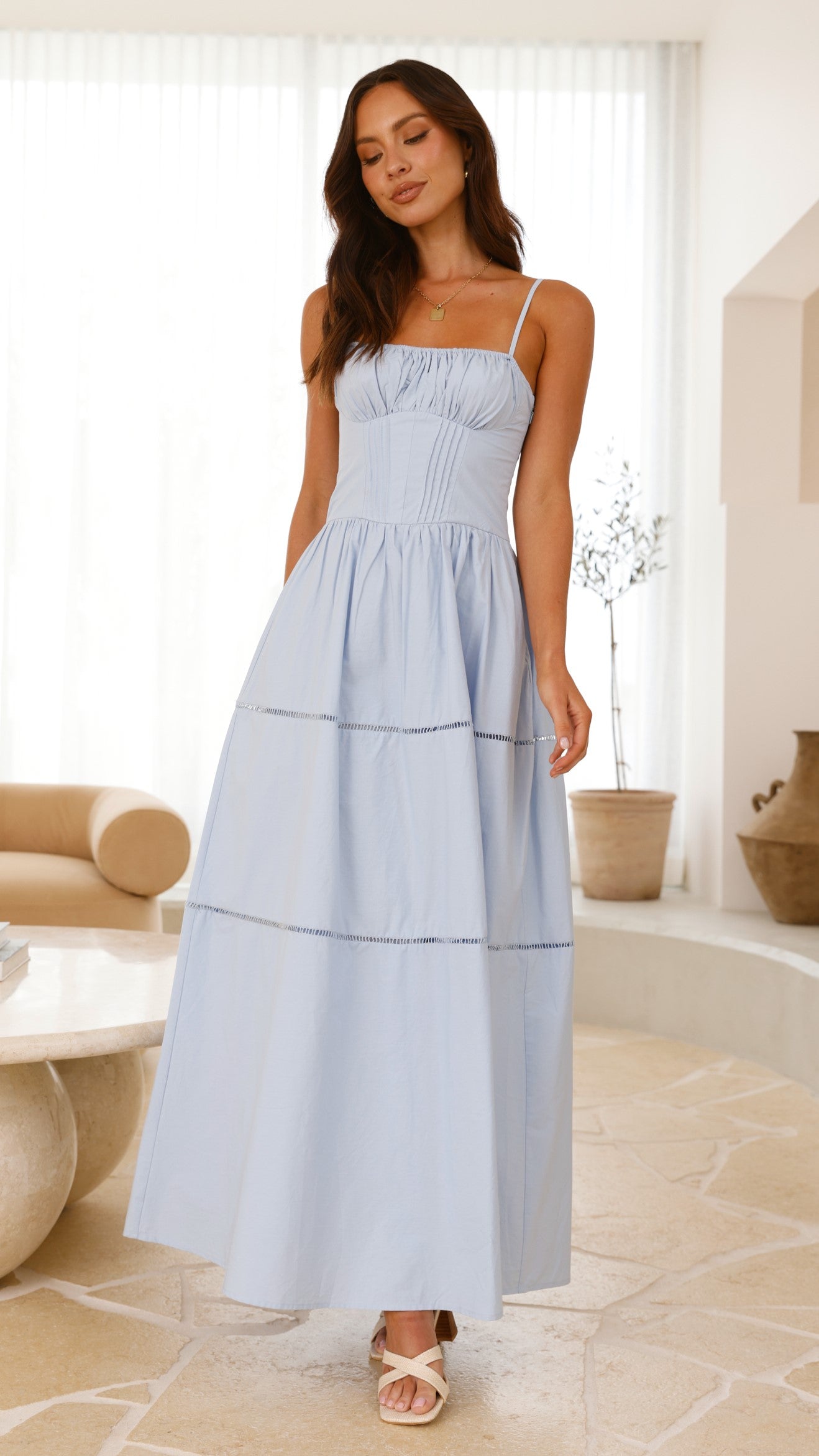 Isabella Maxi Dress - Blue - Billy J