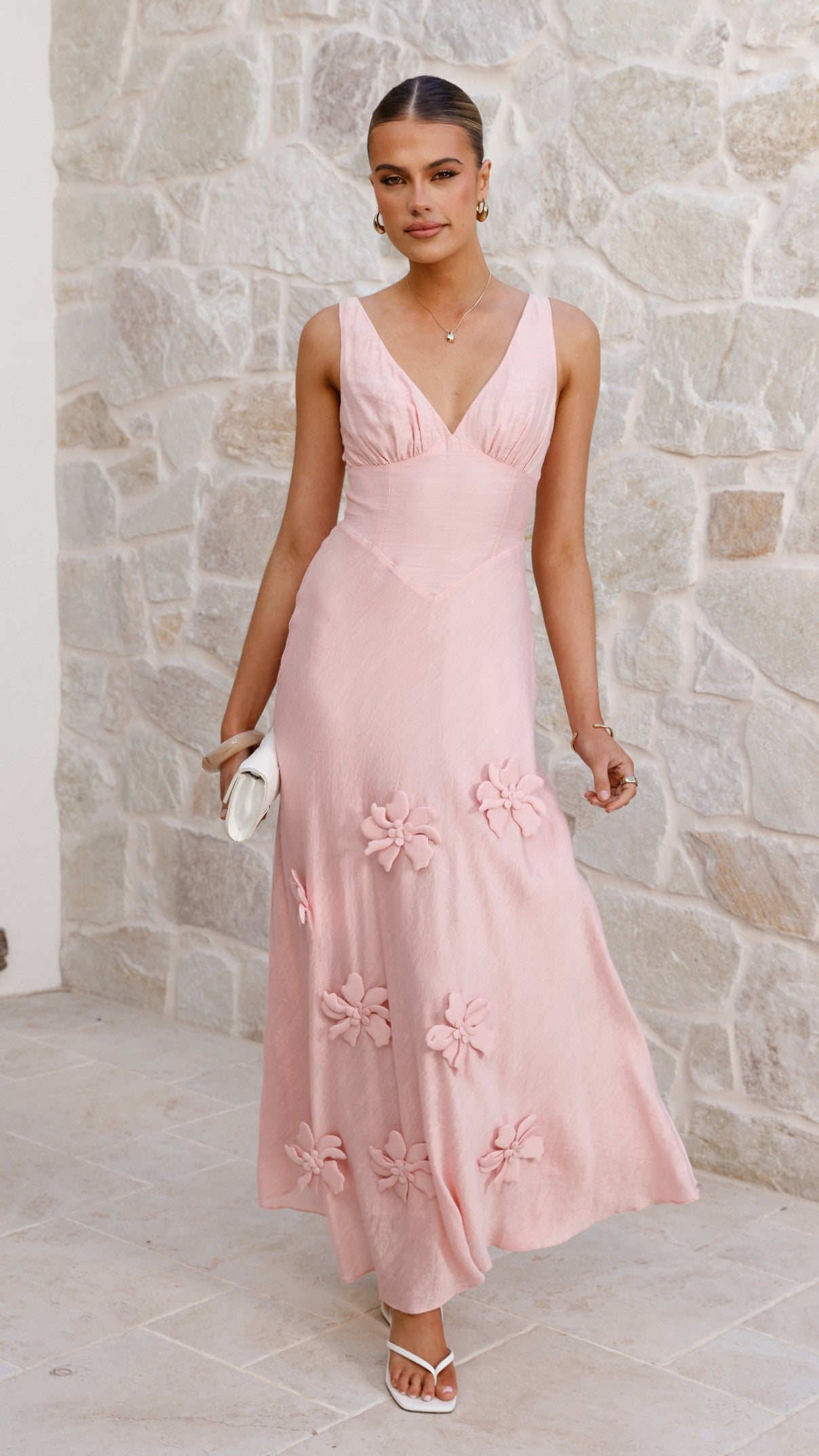 Lavara Maxi Dress - Pink - Billy J