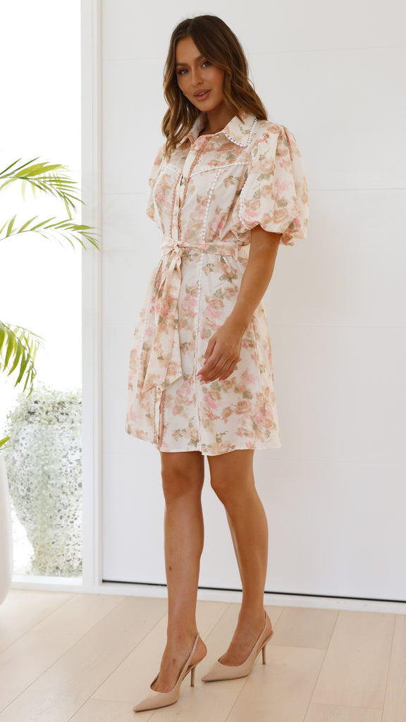Mason Mini Dress - Blossom Print