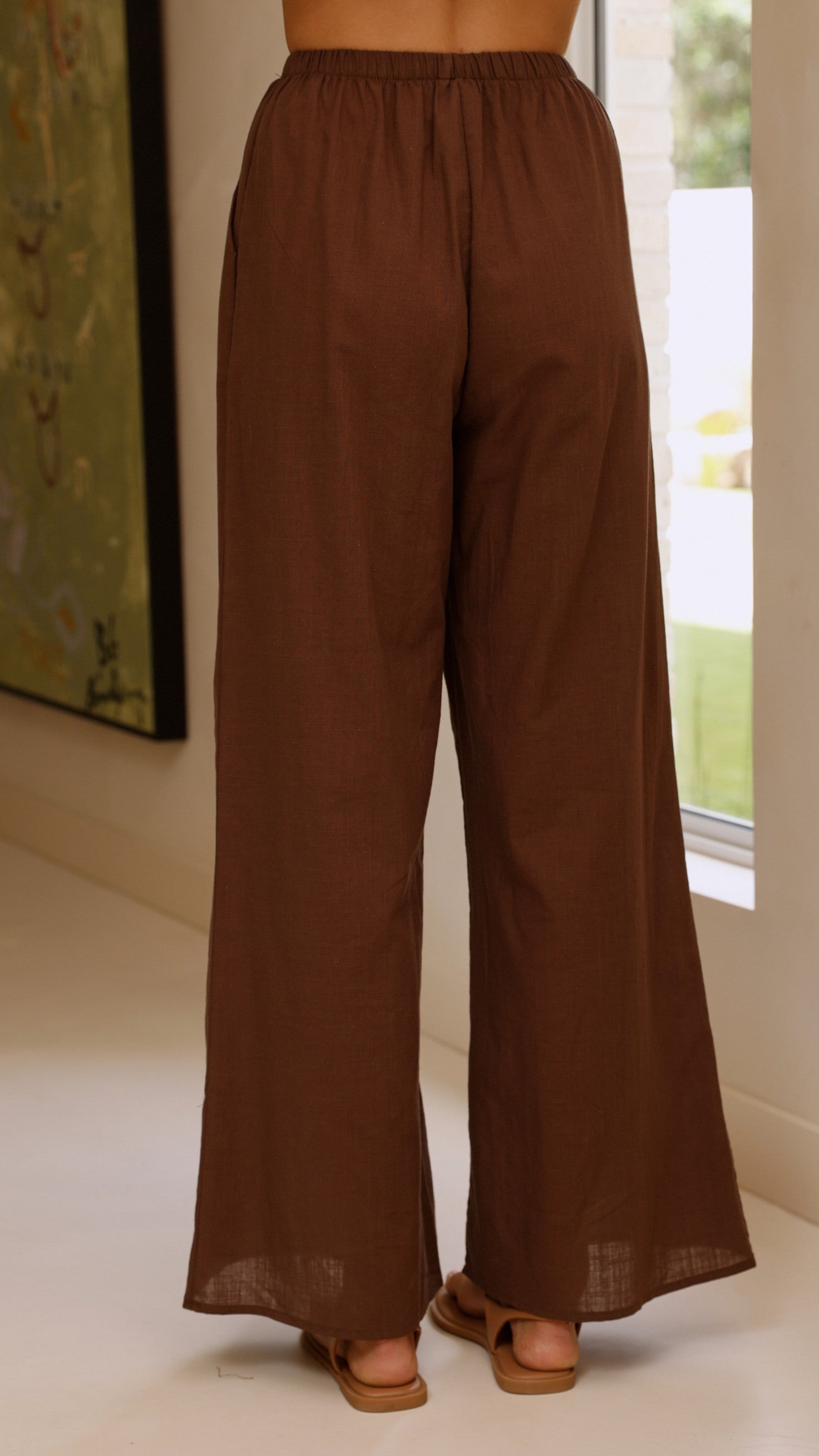 Kailani Strapless Top and Pants Set - Chocolate - Billy J