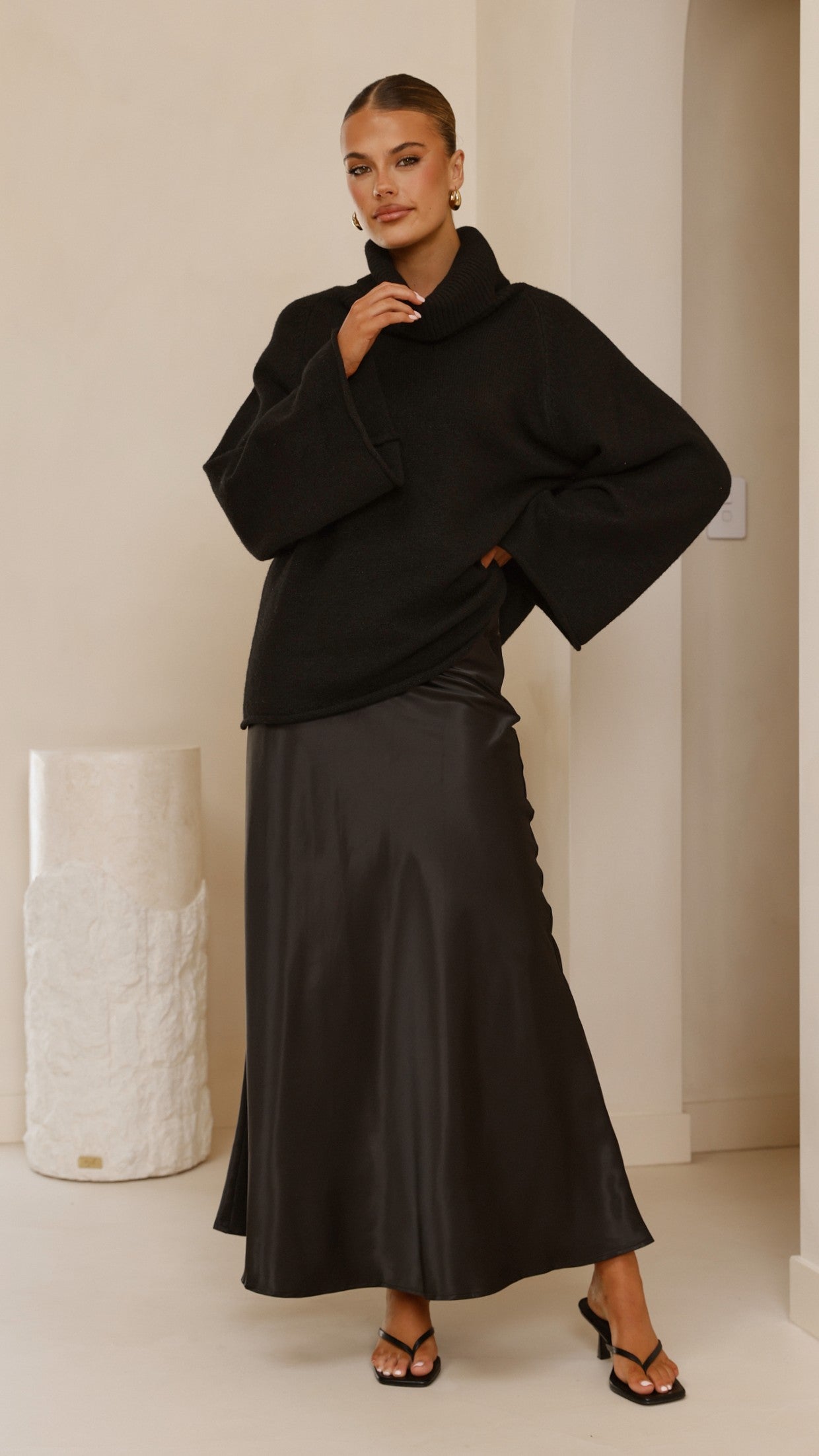 Jacques Knitted Jumper - Black - Billy J