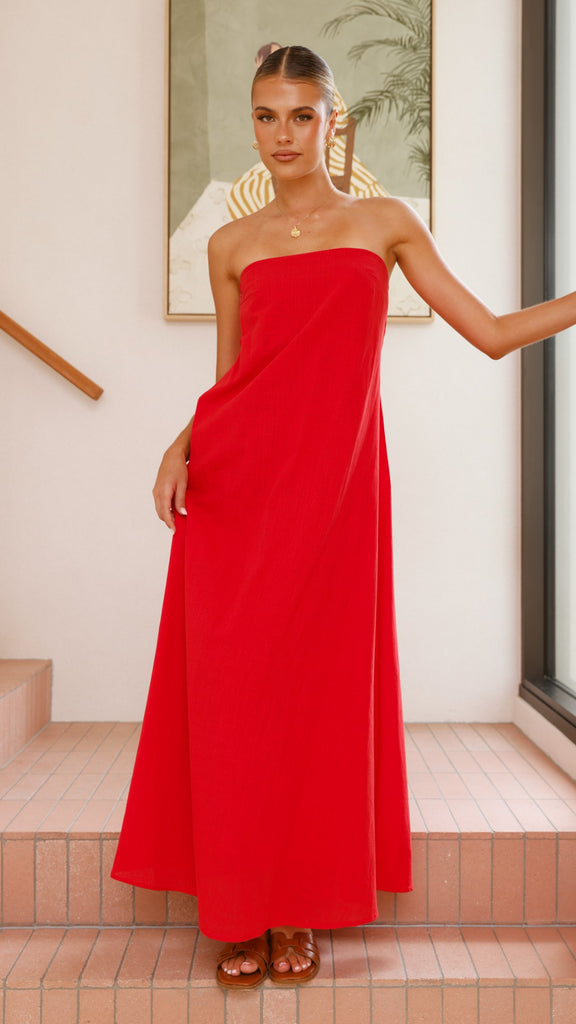 Connie Maxi Dress - Red - Billy J