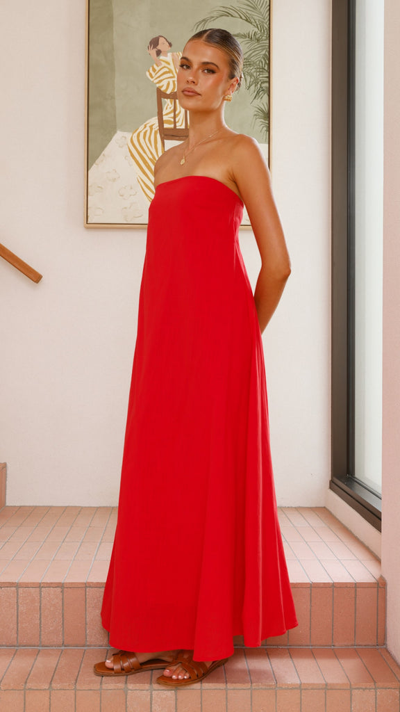 Connie Maxi Dress - Red - Billy J