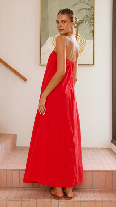 Load image into Gallery viewer, Connie Maxi Dress - Red - Billy J
