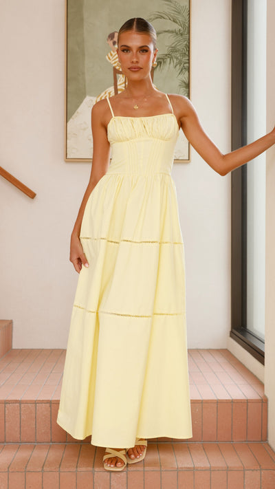 Load image into Gallery viewer, Isabella Maxi Dress - Yellow - Billy J
