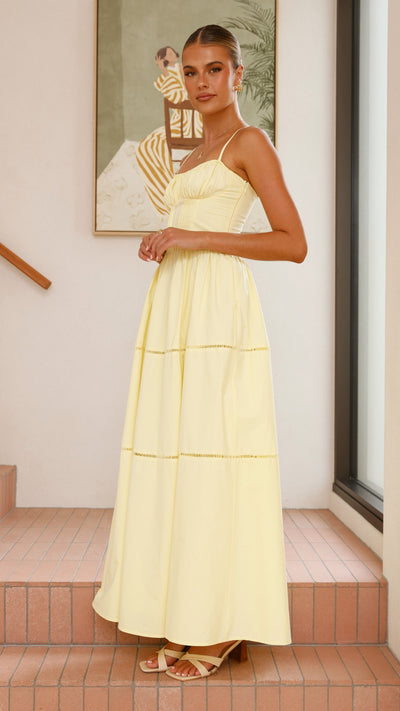 Load image into Gallery viewer, Isabella Maxi Dress - Yellow - Billy J
