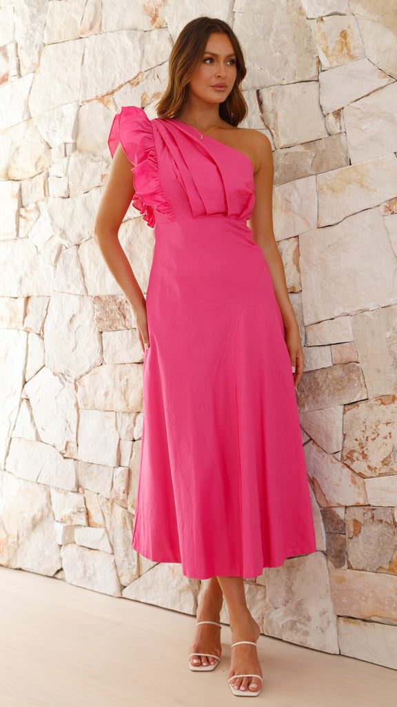 Stassie Midi Dress - Pink