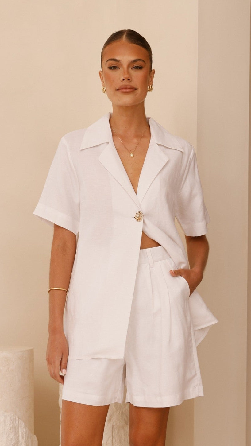 Emmaline Shorts - White - Billy J