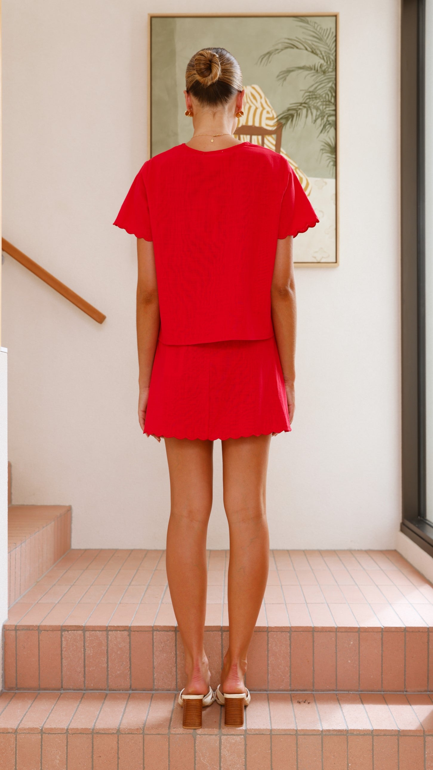 Colton Mini Skirt - Red - Billy J