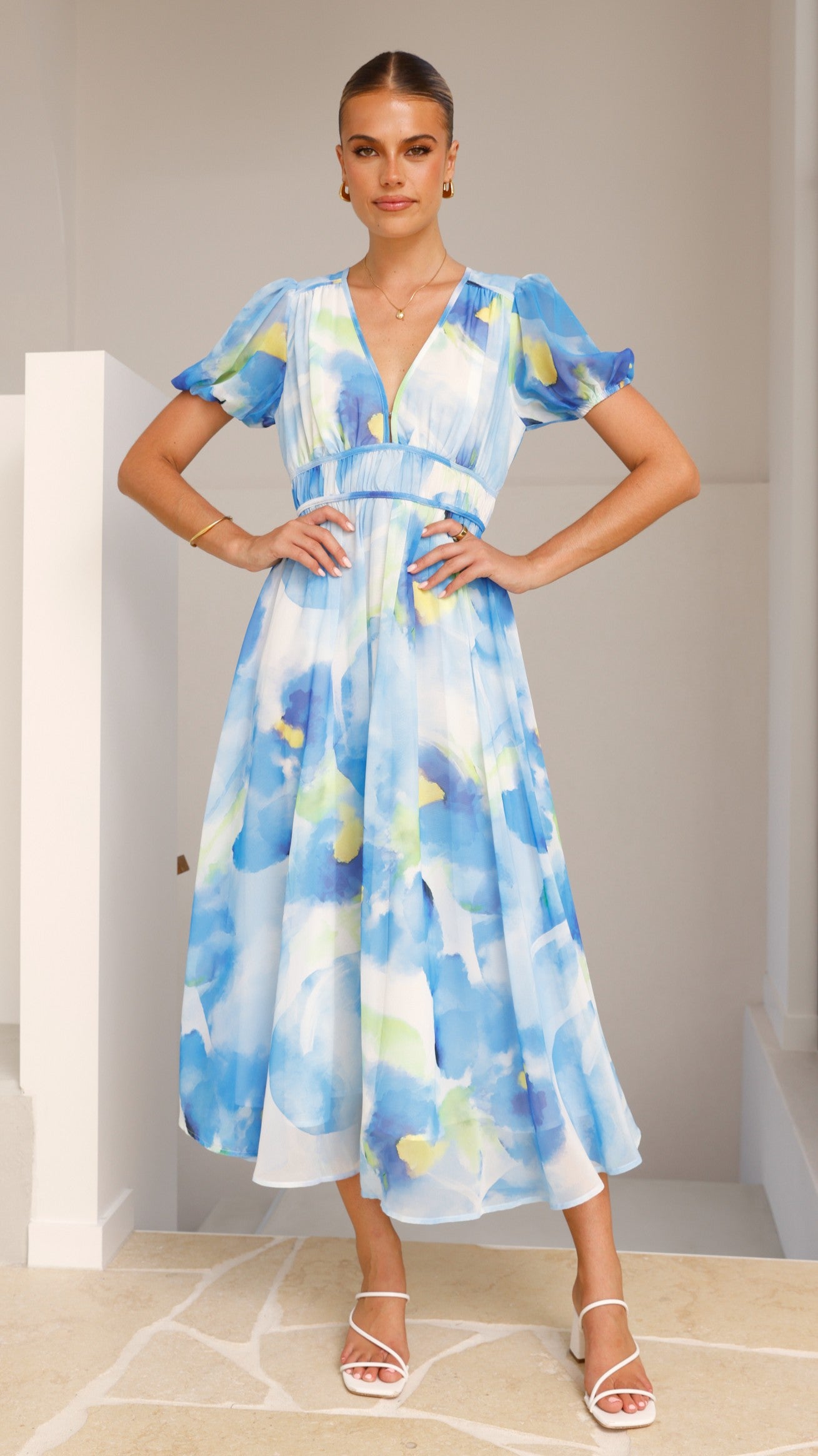 Amberose Maxi Dress - Blue/Green - Billy J