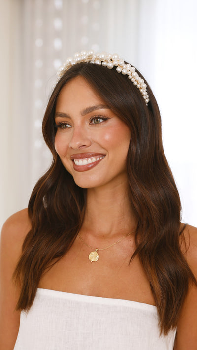 Load image into Gallery viewer, Rochelle Headband - Pearl - Billy J
