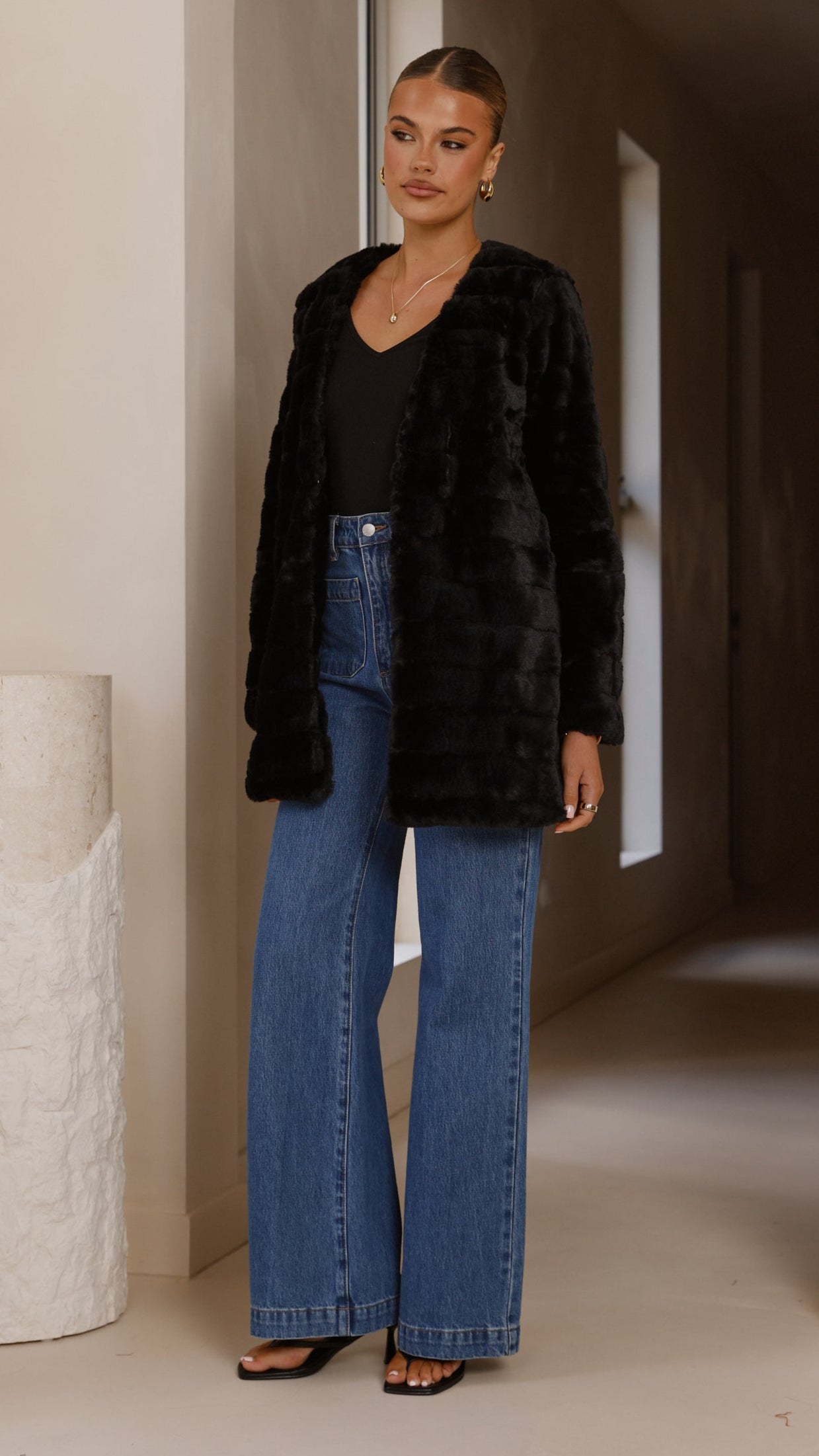 Tully Longline Jacket - Black - Billy J