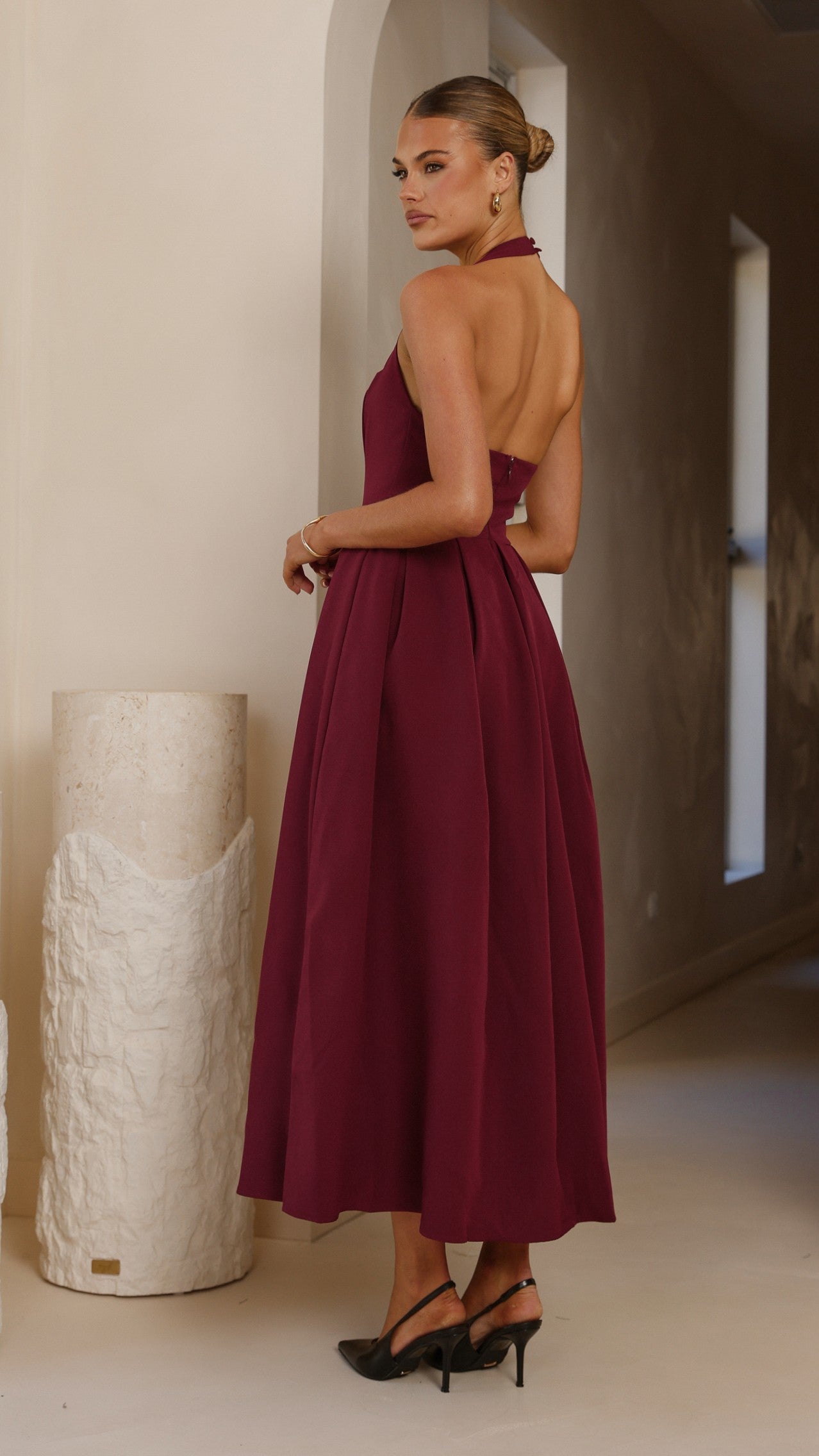 Kristen Maxi Dress - Wine - Billy J