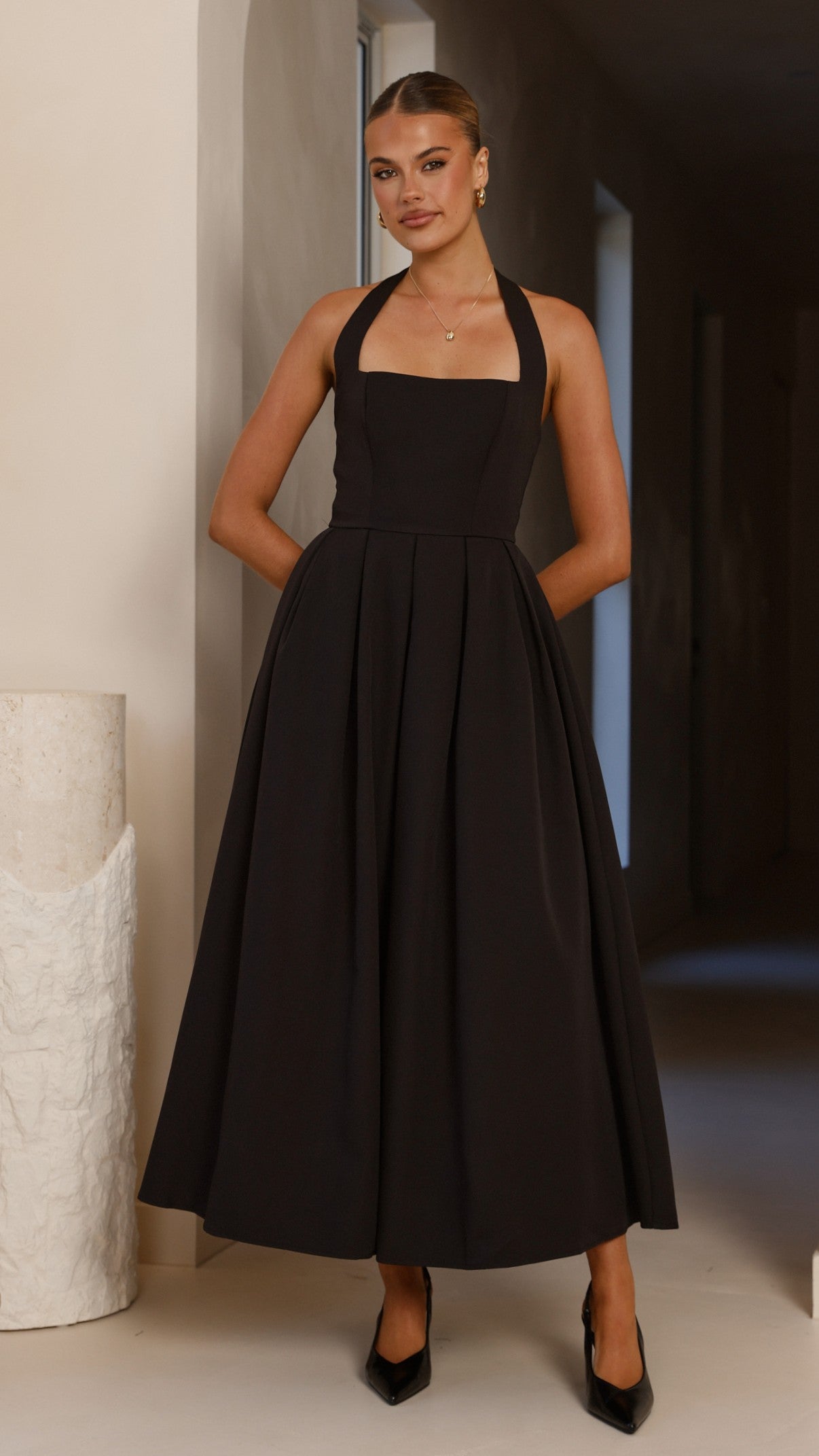 Kristen Maxi Dress - Black - Billy J