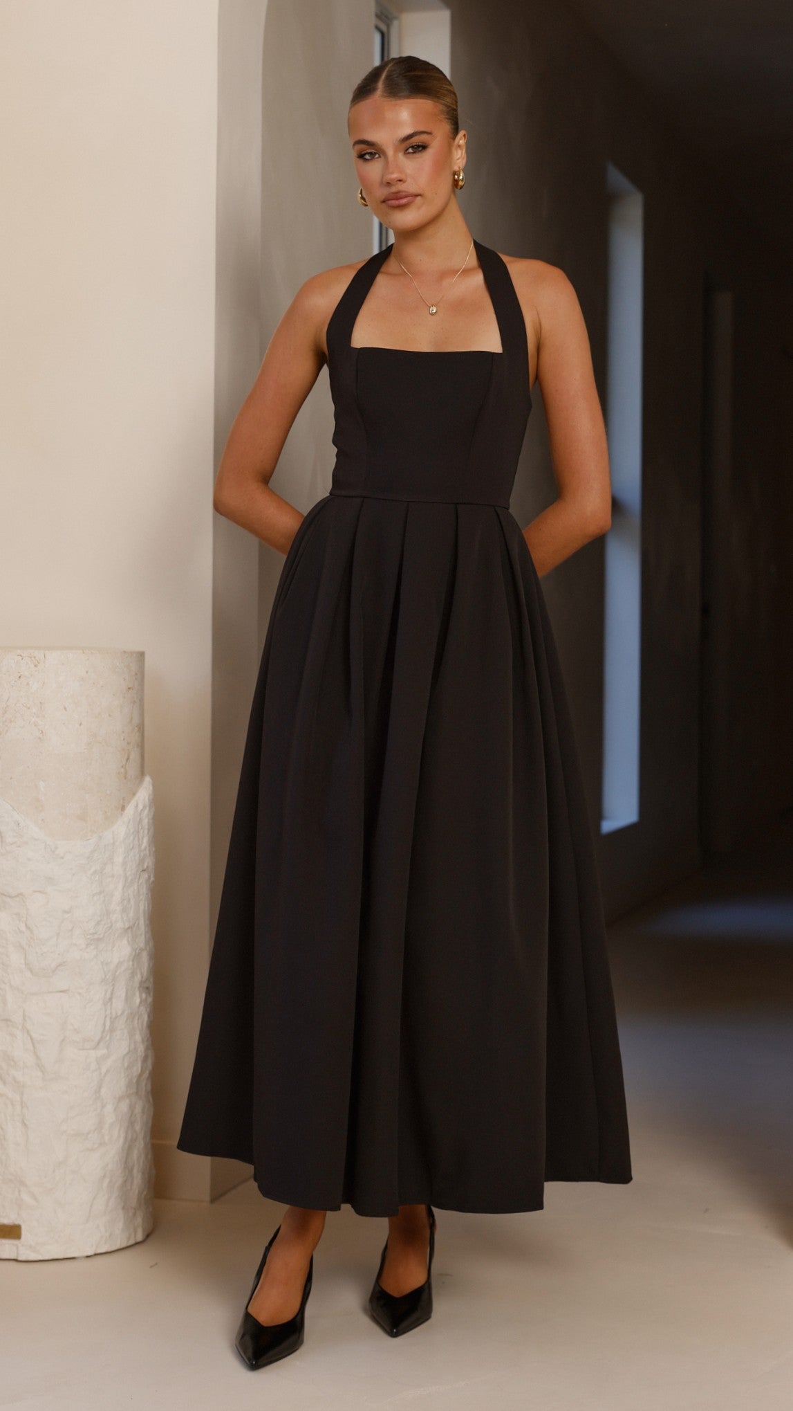 Kristen Maxi Dress - Black - Billy J