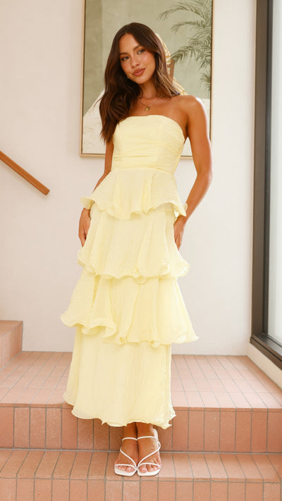 Load image into Gallery viewer, Lanica Maxi Dress - Yellow - Billy J
