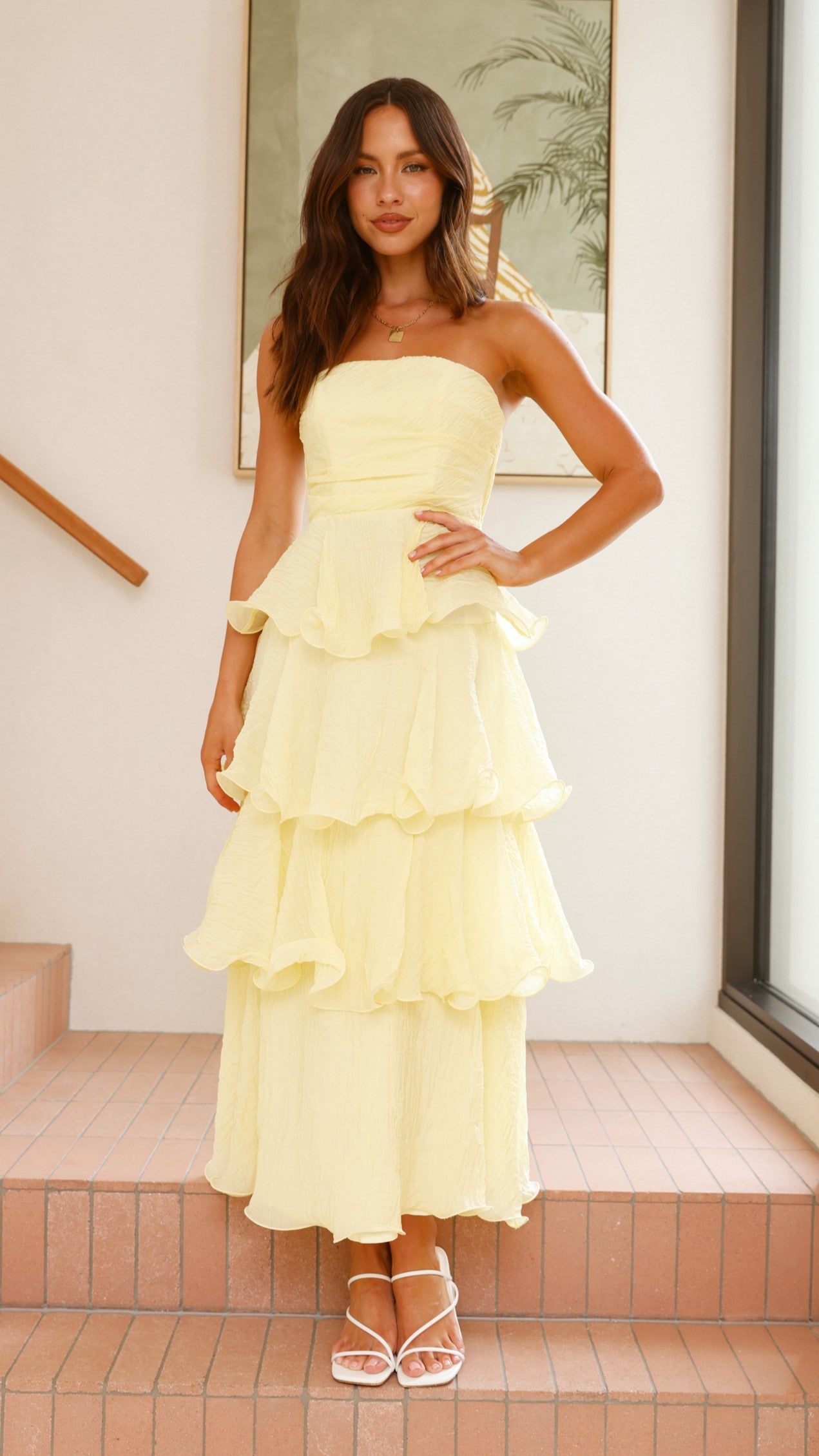 Lanica Maxi Dress - Yellow - Billy J