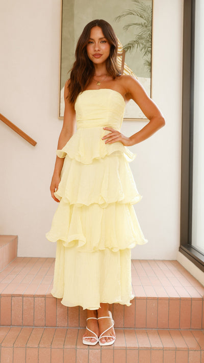 Load image into Gallery viewer, Lanica Maxi Dress - Yellow - Billy J
