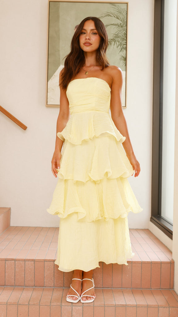 Lanica Maxi Dress - Yellow - Billy J