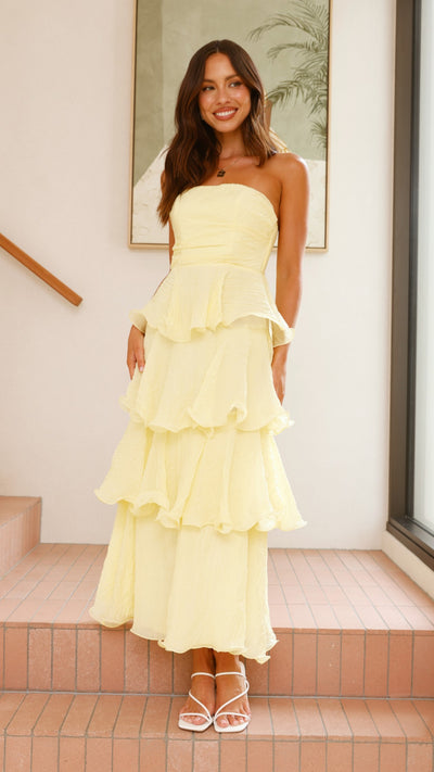 Load image into Gallery viewer, Lanica Maxi Dress - Yellow - Billy J
