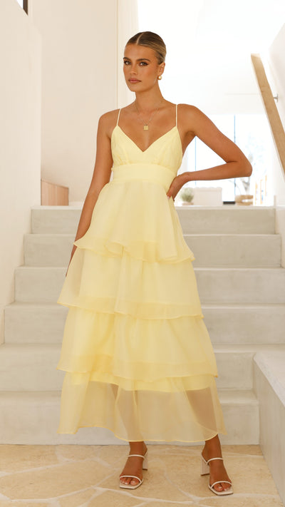 Load image into Gallery viewer, Shayla Maxi Dress - Yellow - Billy J
