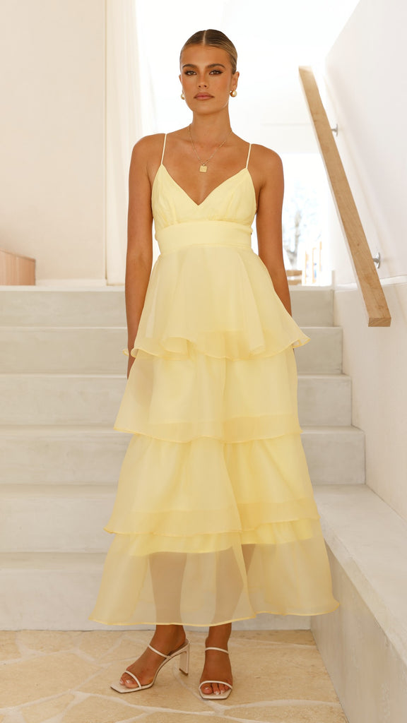 Shayla Maxi Dress - Yellow - Billy J