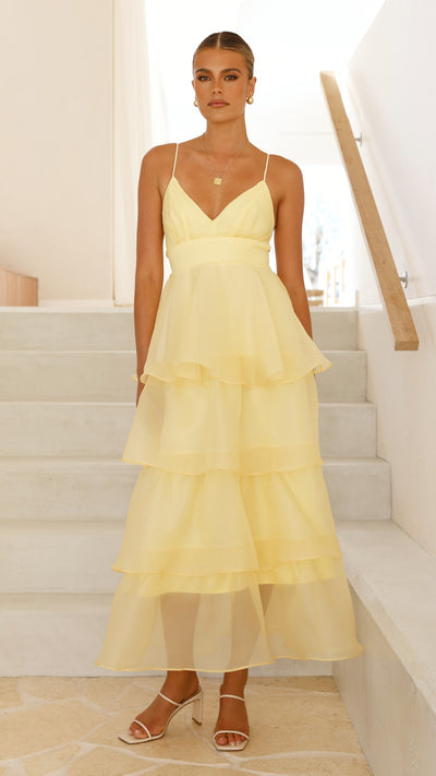 Load image into Gallery viewer, Shayla Maxi Dress - Yellow - Billy J
