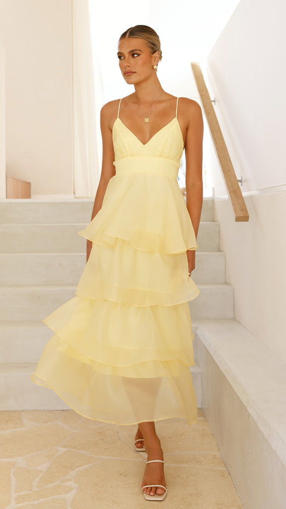 Shayla Maxi Dress - Yellow - Billy J