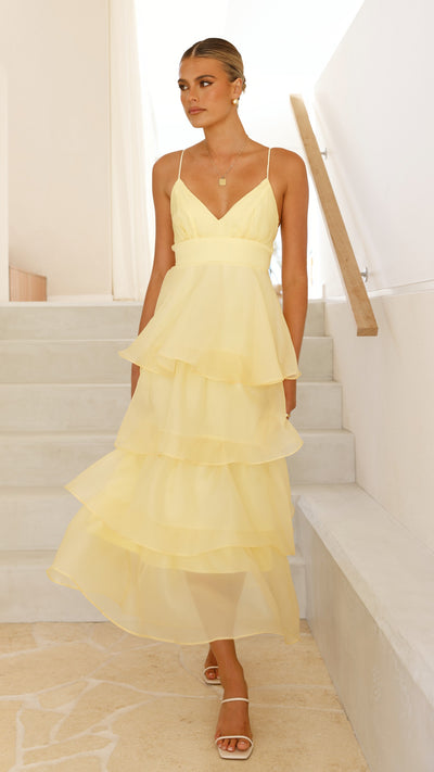 Load image into Gallery viewer, Shayla Maxi Dress - Yellow - Billy J
