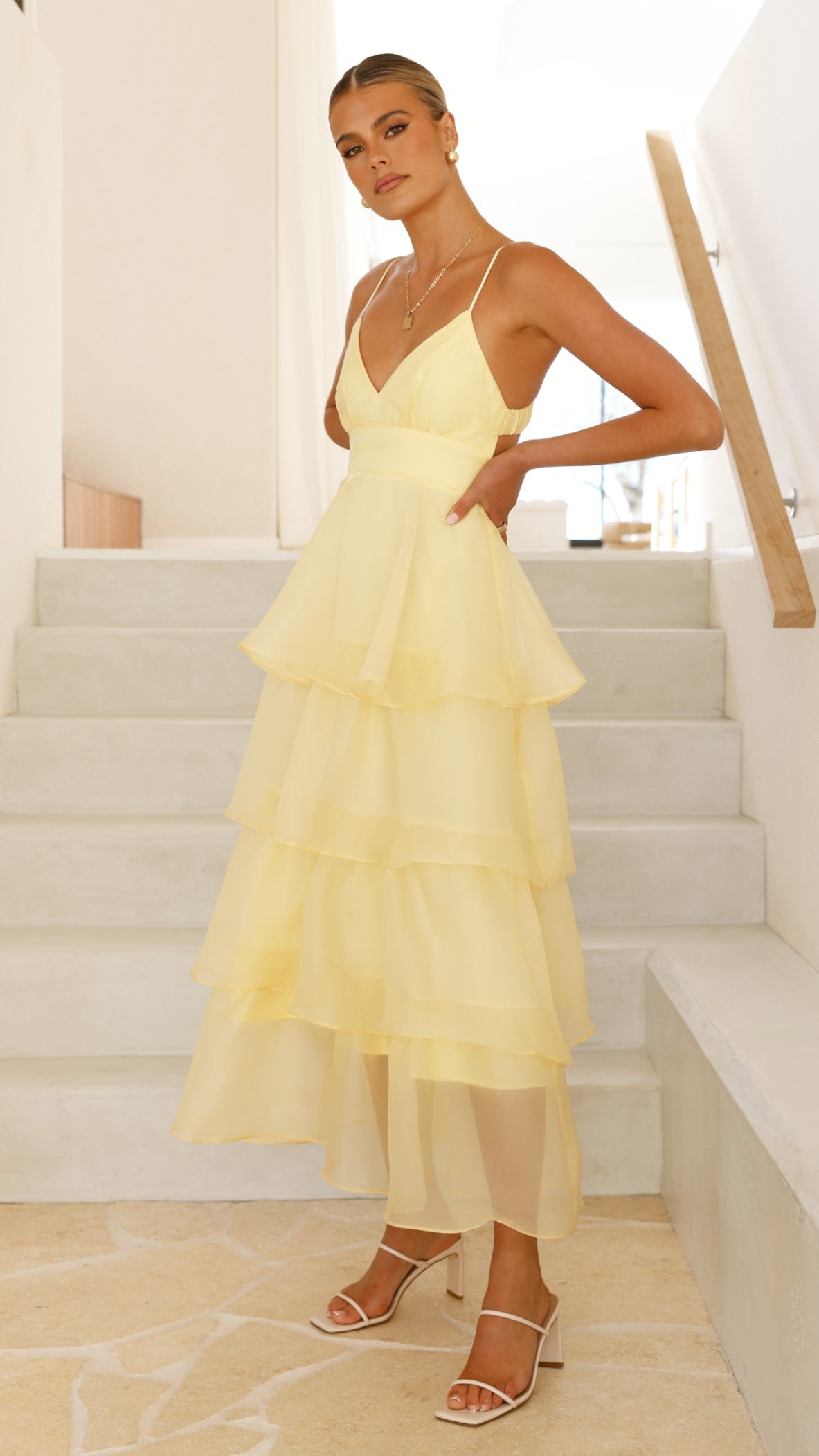 Shayla Maxi Dress - Yellow - Billy J