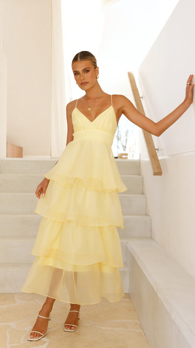 Load image into Gallery viewer, Shayla Maxi Dress - Yellow - Billy J
