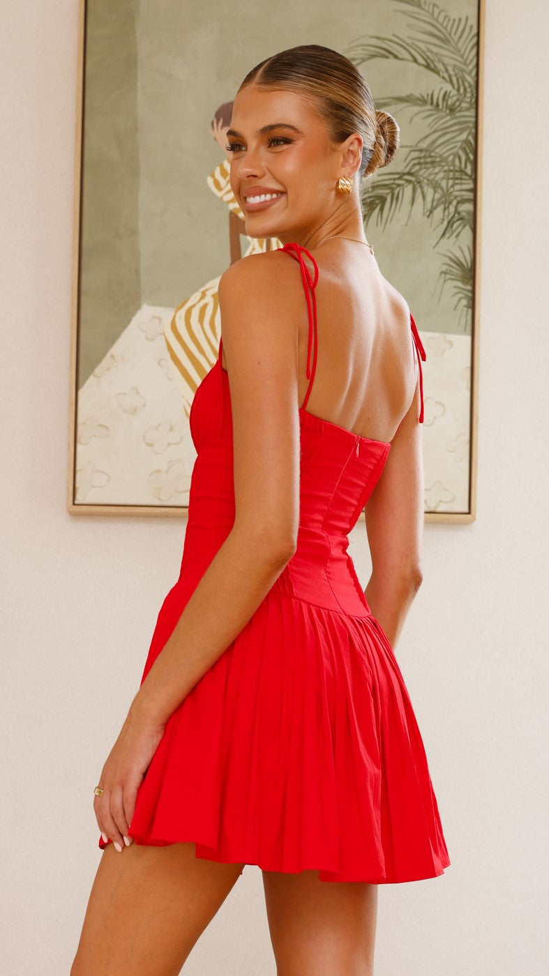 Bethi Mini Dress - Red - Buy Women's Dresses