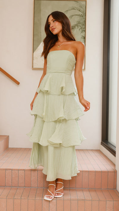 Load image into Gallery viewer, Lanica Maxi Dress - Sage - Billy J
