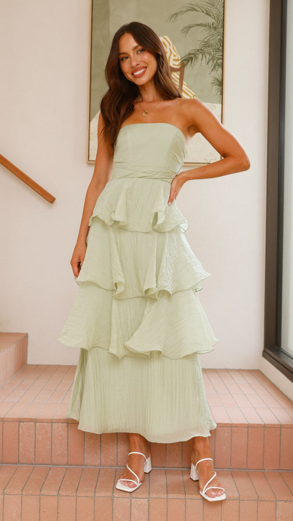 Lanica Maxi Dress - Sage - Billy J