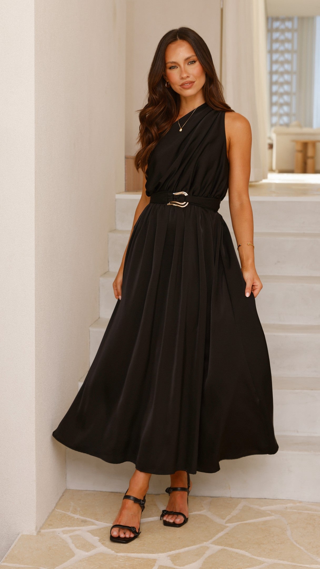 Hadas Maxi Dress - Black - Billy J
