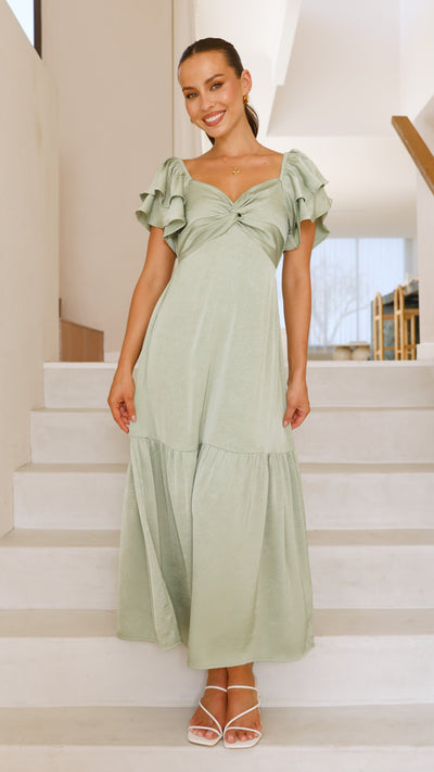 Load image into Gallery viewer, Averianna Maxi Dress - Sage - Billy J
