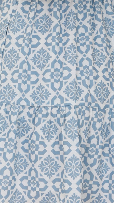 Load image into Gallery viewer, Montana Mini Dress - Blue Mosaic
