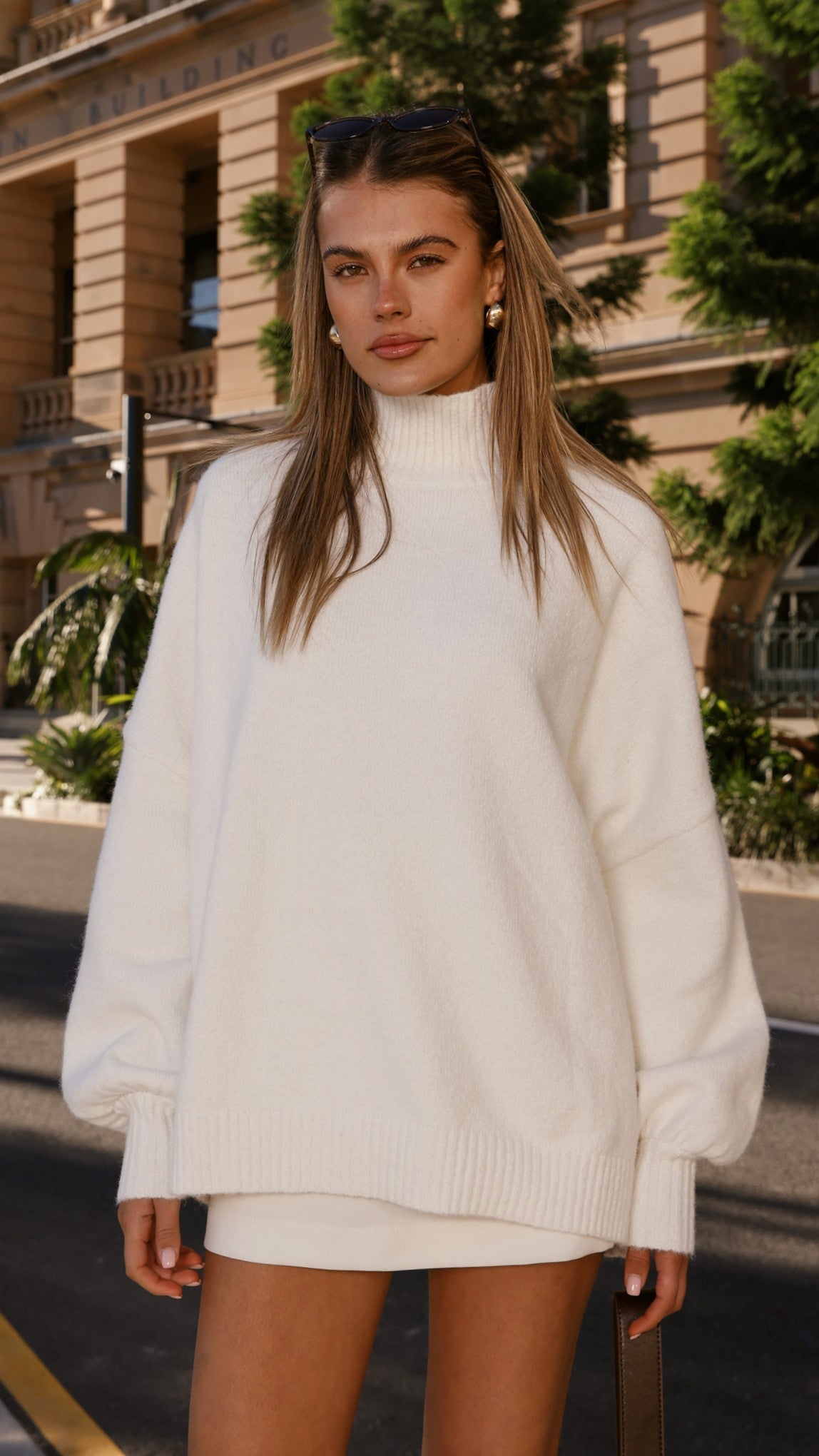 Harita Knitted Sweater - White - Billy J