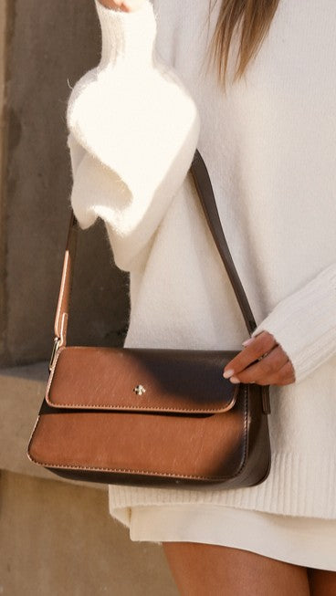 Jocelyn Shoulder Bag - Choc PU - Billy J