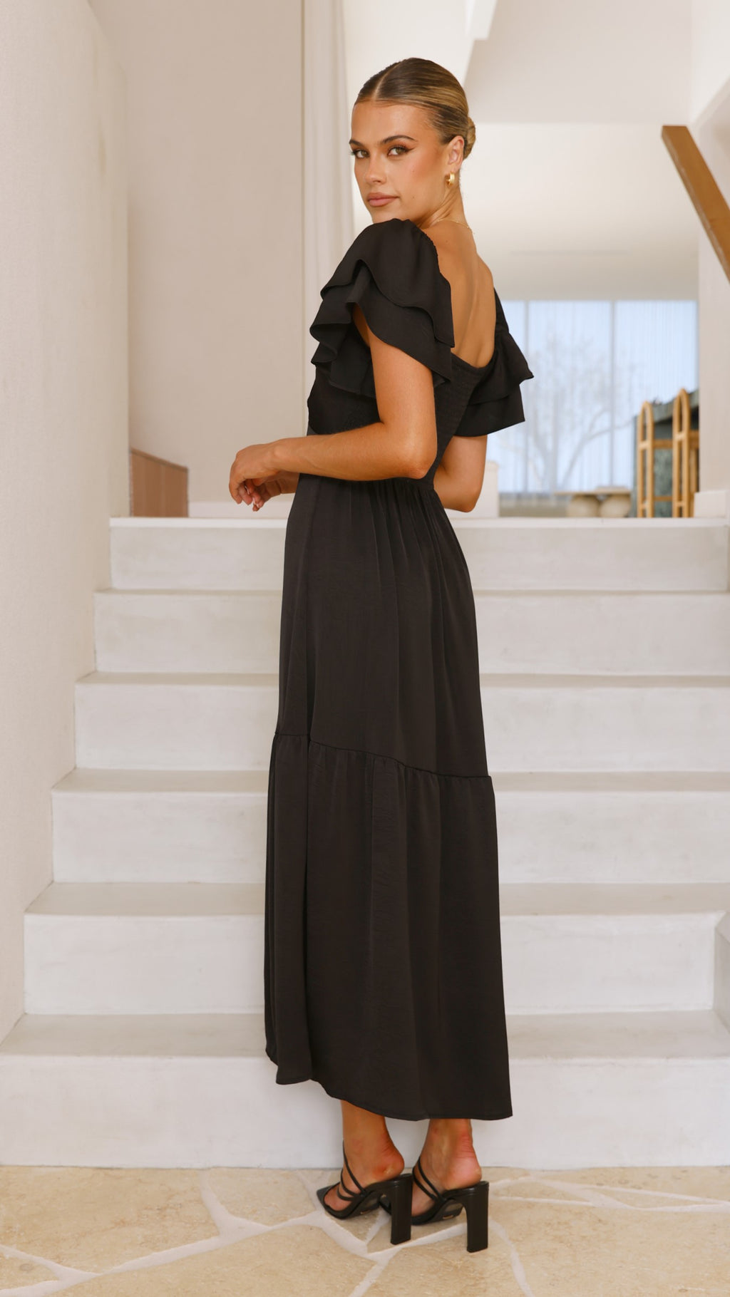 Averianna Maxi Dress - Black - Billy J