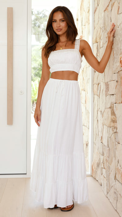 Load image into Gallery viewer, Caitriona Maxi Skirt - White - Billy J
