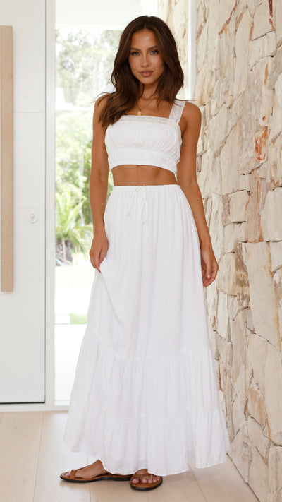 Load image into Gallery viewer, Caitriona Maxi Skirt - White
